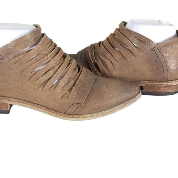 FREE PEOPLE Women's Lost Valley EU38 US7,5 Leather Cutout Booties Shoes - Picture 10 of 16
